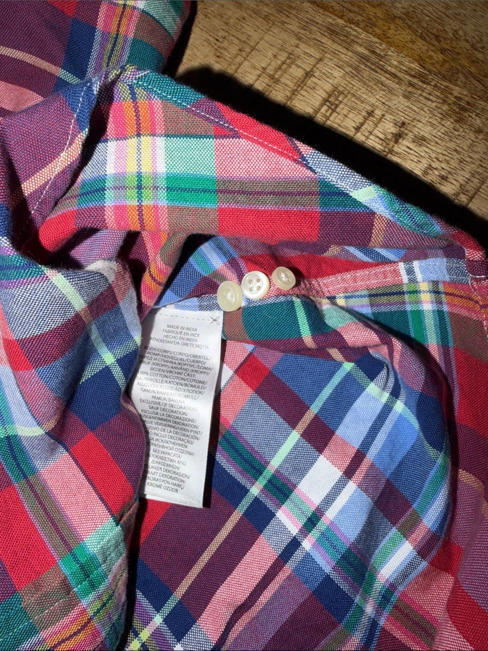 Ralph Lauren Red Multicolor Plaid Button-Down Shirt - Men's - Picture 4 of 5
